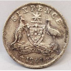 AUSTRALIA 1941 . SIXPENCE